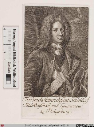 Bildnis Friedrich Heinrich Seckendorf von (-Gudent) (1719 Reichsgraf)