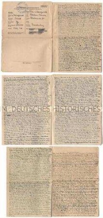 Feldpostbrief von Harald von Koenigswald aus dem Kriegsgefangenenlager in Metz an seine Ehefrau in Potsdam - Familienkonvolut