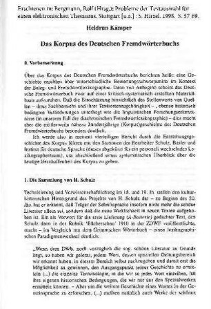 Das Korpus des Deutschen Fremdwörterbuchs