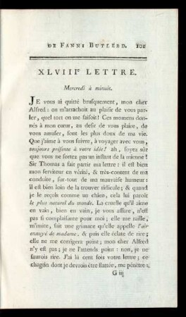 XLVIIIe Lettre. Mercedi à minuit.