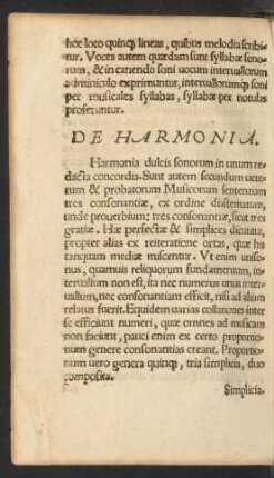 De Harmonia.
