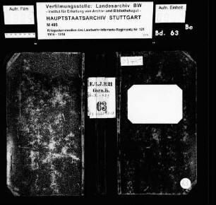 Kriegsstammrolle der Garnisonskompanie