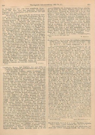 429-430 [Rezension] Cardauns, Hermann, Karl Trimborn. Nach seinen Briefen und Tagebüchern