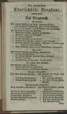 Der gegenwärtige Chursächsische Bergwerksstaat
