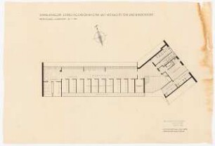 Siedlung Hinrichssegen, Bruckmühl Lehrlingswohnheim und Kindergarten: Grundriss Obergeschoss 1:100