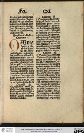 Super libro Ecclesiastico, capitulum I.