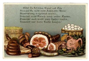 Nr. 5612: Schlemmerkarte. Willst Du Schinken ... (verboten)