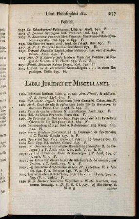 277-279, Libri Juridici Et Miscellanei.