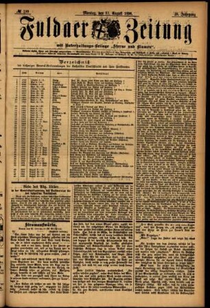 Ausgabe vom Montag, den 31. August 1896.