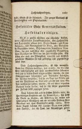 Hospitäler Siehe Armenanstalten. - Hypochondrie Siehe Melancholie.