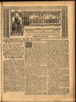 Erste Ausgabe vom Sonntag, den 07. Januar 1906.