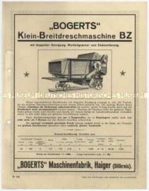 Klein-Breitdreschmaschine BZ