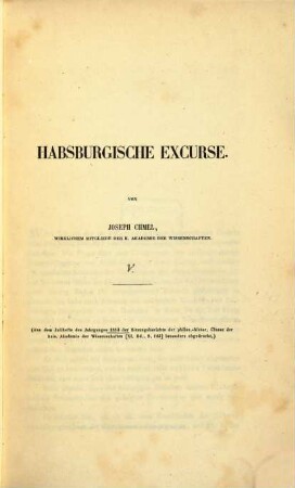 Habsburgische Excurse, [5]