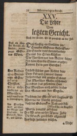 XXV. Die Lehre Vom letzten Gericht