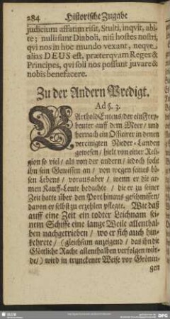 [Historische Zugabe] Zu der Andern Predigt