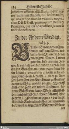[Historische Zugabe] Zu der Andern Predigt