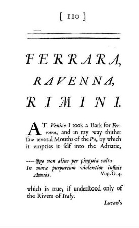 FERRARA, RAVENNA, RIMINI.