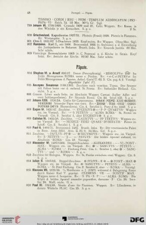 [Päpste, Erzbischöfe, Bischöfe, etc.] (Nr. 804-1955)