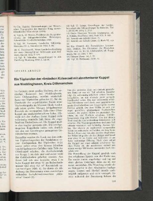 Ein Töpferofen der römischen Kaiserzeit mit abnehmbarer Kuppel aus Weddinghusen, Kreis Dithmarschen.
