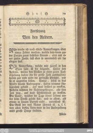 [V.] Fortsetzung Von den Aeltern.