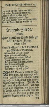 Tugend-Zierde, Womit Eine glaubige Seele sich zu den heiligen Beicht-Stuhl nahet