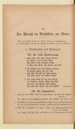 II. Der Mensch im Verhältnis zur Natur