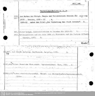 Verwaltungs-Bericht u. s. w.