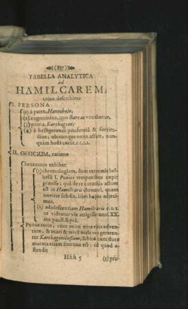 Tabella Analytica ad Hamilcarem.