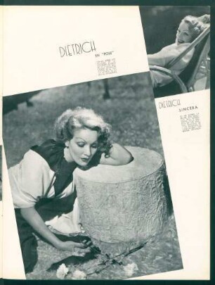Dietrch en "pose", Dietrich sincera