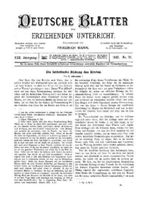 Die ästhetische Bildung des Kindes