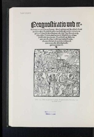 Abb. 132. Titel zu Johann Carion, Prognosticatio, Leipzig 1521 (zu seite 510).