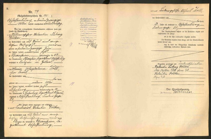 Standesamtsbuch der Stadt Aschaffenburg: Eheschließungen 252/1930 - 130/1931