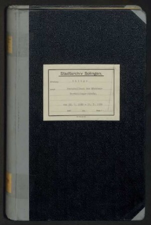 Ohligs: Kuratorium der Mädchen-Fortbildungsschule 1920-1929