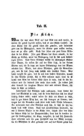 Tab. II: Die Küche