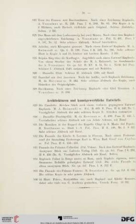 Architekturen und kunstgewerbliche Entwürfe (Nr. 929 - 936)