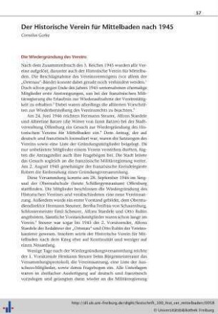 Der Historische Verein für Mittelbaden nach 1945