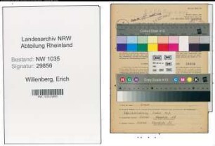 Entnazifizierung Erich Willenberg , geb. 11.10.1909 (Waechter)