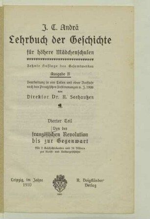 Teil 4: Von der Französischen Revolution bis zur Gegenwart