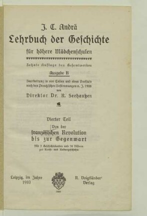 Teil 4: Von der Französischen Revolution bis zur Gegenwart