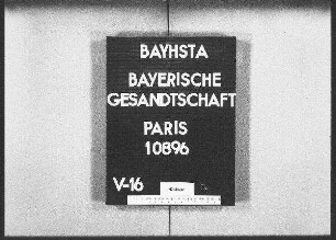 Haußleiter, Johannes, Dr., Studienlehrer in Nördlingen, dann in Erlangen, Entleihung von lateinischen Handschriften aus der Bibliothek in Troyes und der Nationalbibliothek in Paris