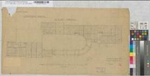 Neubau eines Empfangsgebäudes auf Bahnhof Neubeckum, Blatt 15: Balkenlage Erdgeschoß, M. 1:100