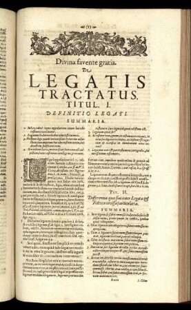 De Legatis Tractatus.