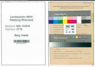 Entnazifizierung Kaete Berg , geb. 05.06.1905 (Lehrerin)