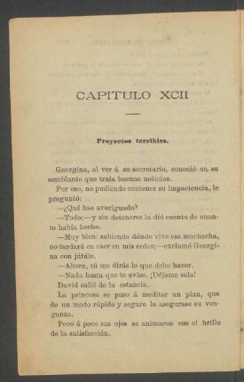 Capítulo XCII - Proyectos terribles.