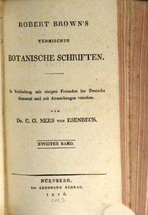 Robert Brown's vermischte botanische Schriften. 2