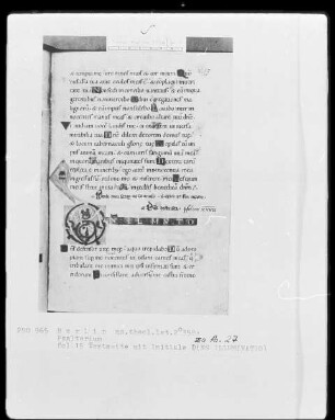 Psalter aus Werden — Initiale D, Folio 15recto