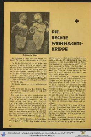 Die rechte Weihnachtskrippe.