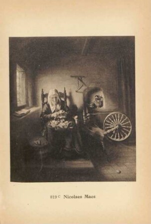 Nicolaes Maes. Alte Frau beim Apfelschälen. 819 C