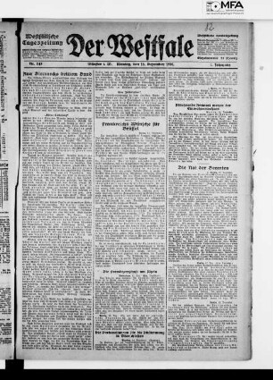 Der Westfale. 1920-1920