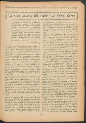 Un gran discurso del Doctor Juan Carlos Garay
